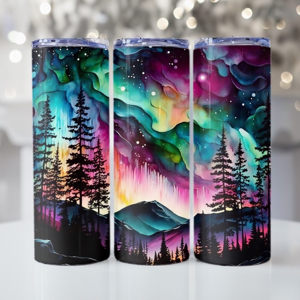 Northern lights tumbler